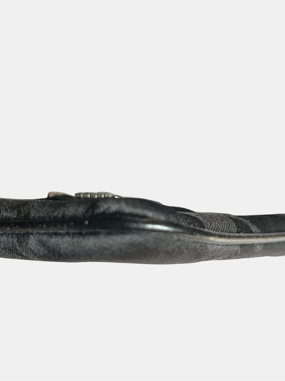 Coach Black Signature Wristlet with 3D Black and Silver Flower Appliqué Y2K - Picture 9 of 13